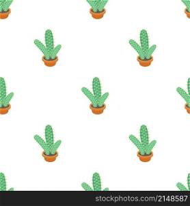Desert cactus pattern seamless background texture repeat wallpaper geometric vector. Desert cactus pattern seamless vector