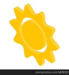 Desert sun icon. Isometric of desert sun vector icon for web design isolated on white background. Desert sun icon, isometric style