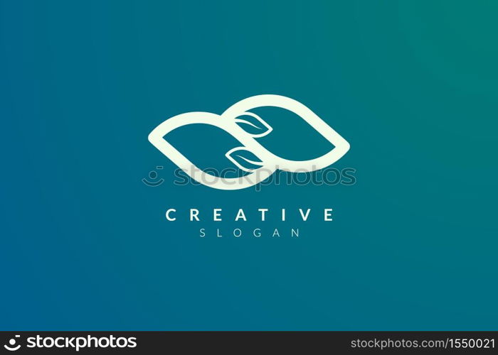 Design abstract flower and leaf logo for spa, hotel, beauty, health, fashion, cosmetic, boutique, salon, yoga, therapy. Simple and modern vector design for your business brand or product.