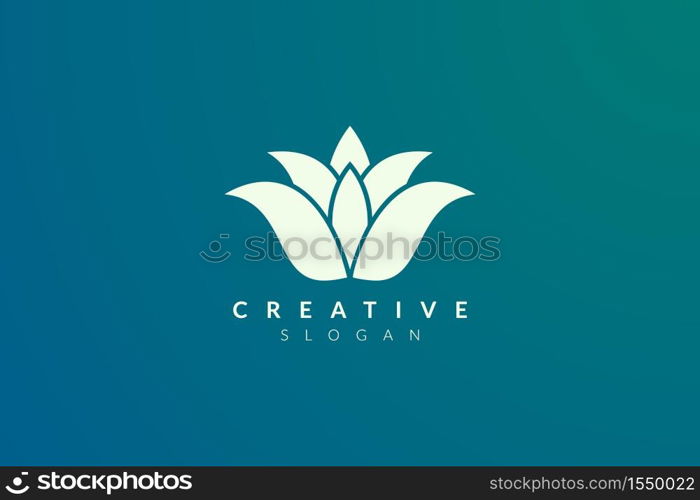 Design abstract flower and leaf logo for spa, hotel, beauty, health, fashion, cosmetic, boutique, salon, yoga, therapy. Simple and modern vector design for your business brand or product