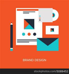 Design and Development.. Abstract flat vector illustration of design and development concepts. Elements for mobile and web applications.