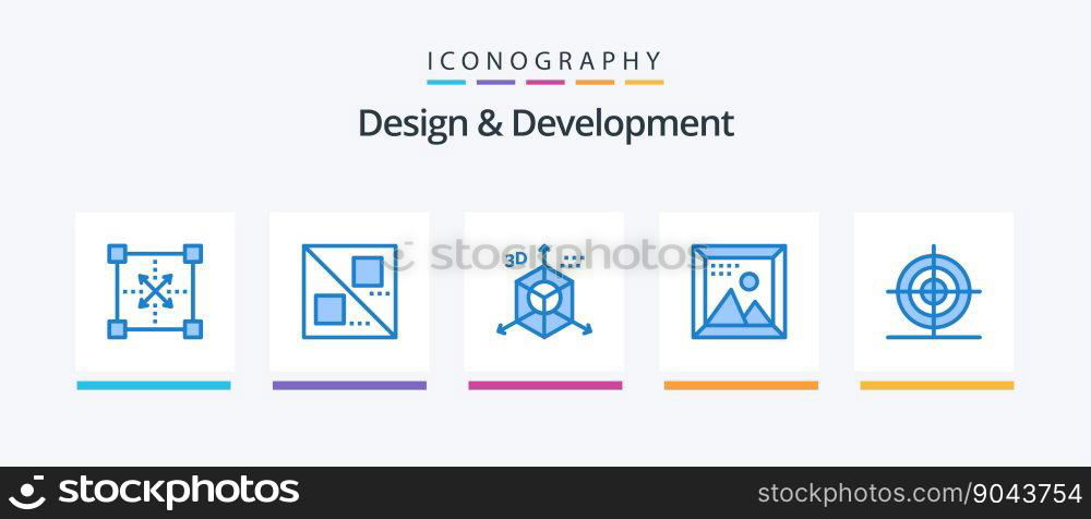 Design and Development Blue 5 Icon Pack Including programing. development. coding. design. programing. Creative Icons Design
