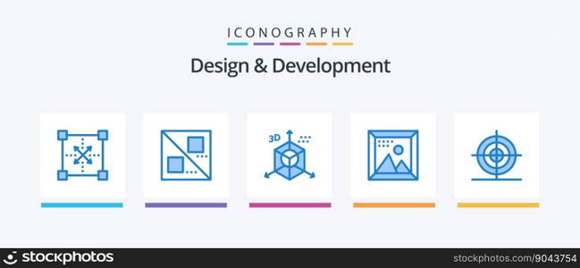 Design and Development Blue 5 Icon Pack Including programing. development. coding. design. programing. Creative Icons Design