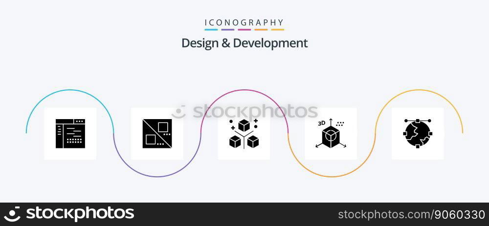 Design and Development Glyph 5 Icon Pack Including programing. development. coding. design. programing