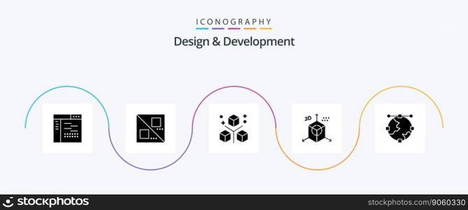 Design and Development Glyph 5 Icon Pack Including programing. development. coding. design. programing
