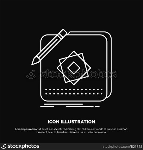 Design, App, Logo, Application, Design Icon. Line vector symbol for UI and UX, website or mobile application. Vector EPS10 Abstract Template background