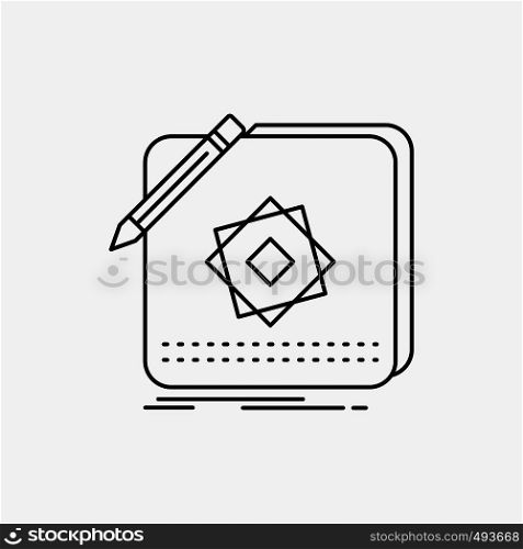 Design, App, Logo, Application, Design Line Icon. Vector isolated illustration. Vector EPS10 Abstract Template background