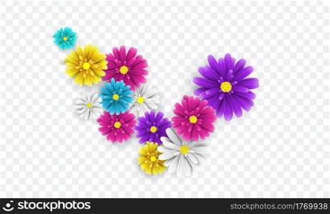 Design banner flower Spring background with beautiful. Vector illustration template banners.