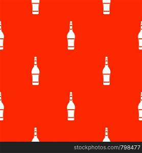 Design bottle pattern repeat seamless in orange color for any design. Vector geometric illustration. Design bottle pattern seamless