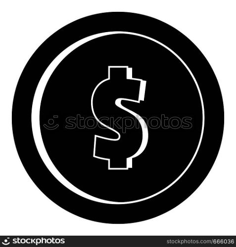 Design coin icon. Simple illustration of design coin vector icon for web. Design coin icon, simple black style