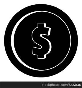 Design coin icon. Simple illustration of design coin vector icon for web. Design coin icon, simple black style