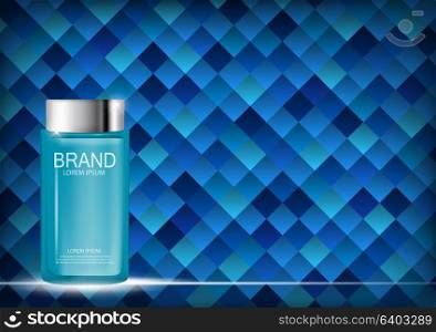 Design Cosmetics Product Template for Ads or Magazine Background. 3D Realistic Vector Iillustration. EPS10. Design Cosmetics Product Template for Ads or Magazine Backgroun