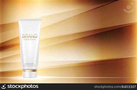 Design Cosmetics Product Template for Ads or Magazine Background. 3D Realistic Vector Iillustration. EPS10. Design Cosmetics Product Template for Ads or Magazine Backgroun