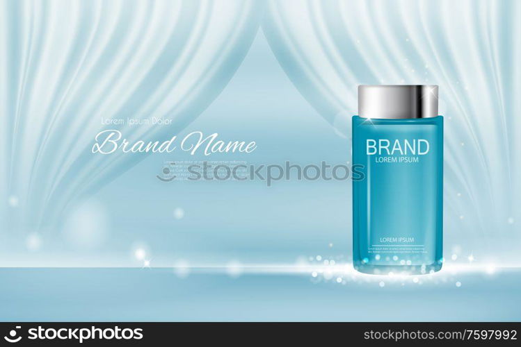 Design Cosmetics Product Template for Ads or Magazine Background. 3D Realistic Vector Iillustration. EPS10. Design Cosmetics Product Template for Ads or Magazine Background. 3D Realistic Vector Iillustration