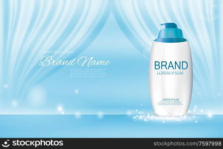 Design Cosmetics Product Template for Ads or Magazine Background. 3D Realistic Vector Iillustration. EPS10. Design Cosmetics Product Template for Ads or Magazine Background. 3D Realistic Vector Iillustration