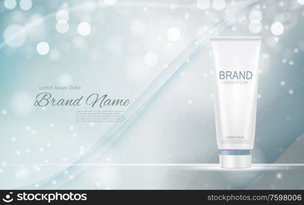 Design Cosmetics Product Template for Ads or Magazine Background. 3D Realistic Vector Iillustration. EPS10. Design Cosmetics Product Template for Ads or Magazine Background. 3D Realistic Vector Iillustration