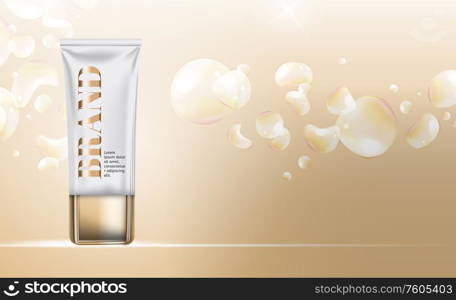 Design Cosmetics Product Template for Ads or Magazine Background. 3D Realistic Vector Iillustration. EPS10. Design Cosmetics Product Template for Ads or Magazine Background. 3D Realistic Vector Iillustration