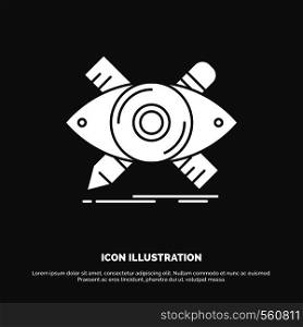 design, designer, illustration, sketch, tools Icon. glyph vector symbol for UI and UX, website or mobile application. Vector EPS10 Abstract Template background