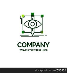 design, draft, sketch, sketching, visual Flat Business Logo template. Creative Green Brand Name Design.