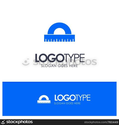 Design, Drawing, Education, Geometry Blue Solid Logo with place for tagline