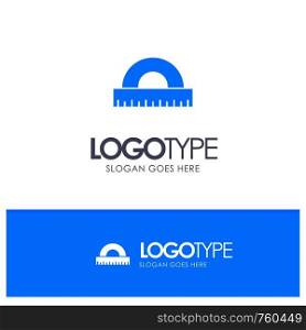 Design, Drawing, Education, Geometry Blue Solid Logo with place for tagline