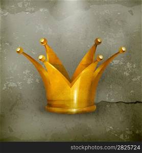 Design Element Crown gold, old-style vector