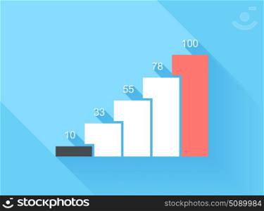 Design elements Vector illustration of business infographics. 3D infographic with long shadow.