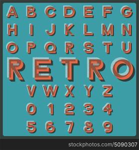 Design elements. Vector illustration of retro styled letters.