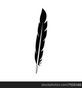 Design feather icon. Simple illustration of design feather vector icon for web design isolated on white background. Design feather icon, simple style