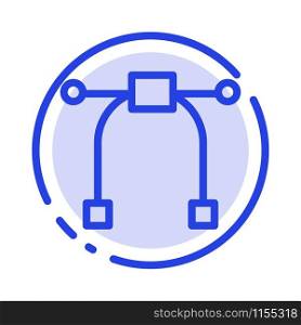 Design, Graphic, Tool Blue Dotted Line Line Icon