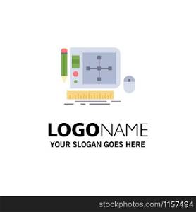 design, Graphic, Tool, Software, web Designing Flat Color Icon Vector