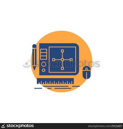 design, Graphic, Tool, Software, web Designing Glyph Icon.. Vector EPS10 Abstract Template background