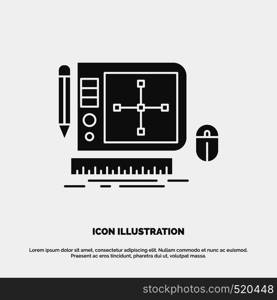 design, Graphic, Tool, Software, web Designing Icon. glyph vector gray symbol for UI and UX, website or mobile application. Vector EPS10 Abstract Template background