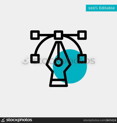 Design, Graphic, Tool turquoise highlight circle point Vector icon