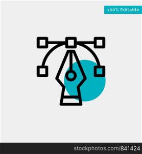Design, Graphic, Tool turquoise highlight circle point Vector icon
