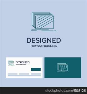 Design, layer, layout, texture, textures Business Logo Line Icon Symbol for your business. Turquoise Business Cards with Brand logo template. Vector EPS10 Abstract Template background