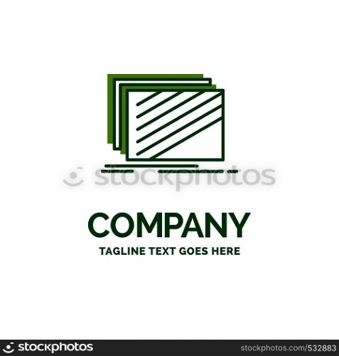 Design, layer, layout, texture, textures Flat Business Logo template. Creative Green Brand Name Design.