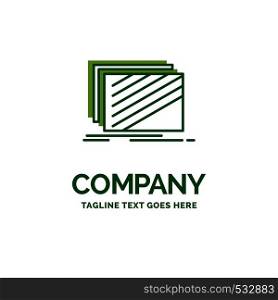 Design, layer, layout, texture, textures Flat Business Logo template. Creative Green Brand Name Design.