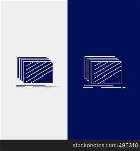 Design, layer, layout, texture, textures Line and Glyph web Button in Blue color Vertical Banner for UI and UX, website or mobile application. Vector EPS10 Abstract Template background