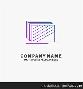 Design, layer, layout, texture, textures Purple Business Logo Template. Place for Tagline