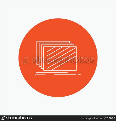 Design, layer, layout, texture, textures White Line Icon in Circle background. vector icon illustration