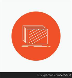 Design, layer, layout, texture, textures White Line Icon in Circle background. vector icon illustration