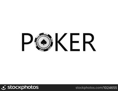 design logo poker in flat style, vector illustration. logo poker in flat style, vector illustration