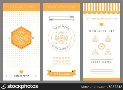 Design menu. Pizza menu. Vector isolated illustration.
