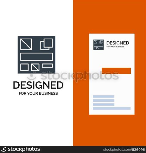 Design, Mockup, Web Grey Logo Design and Business Card Template