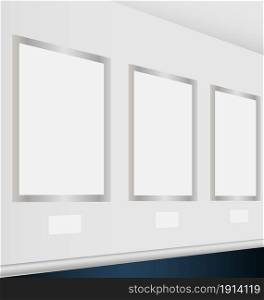 Design of a virtual art gallery with empty frames for multiple creative needs. Virtual art gallery with empty frames