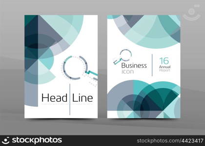 Design of annual report cover brochure, flyer template layout, vector leaflet abstract background, A4 size page