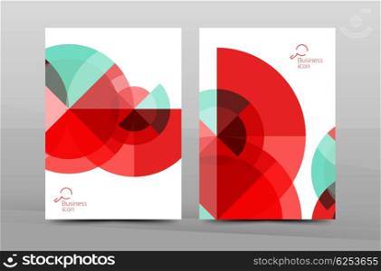 Design of annual report cover brochure, flyer template layout, vector leaflet abstract background, A4 size page