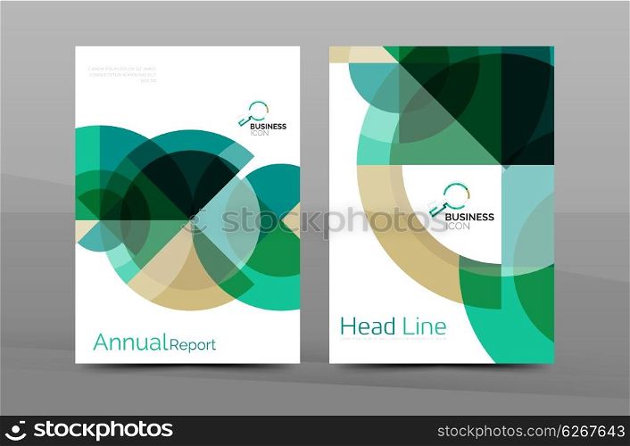 Design of annual report cover brochure, flyer template layout, vector leaflet abstract background, A4 size page