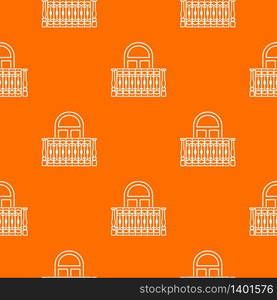 Design of balcony pattern vector orange for any web design best. Design of balcony pattern vector orange